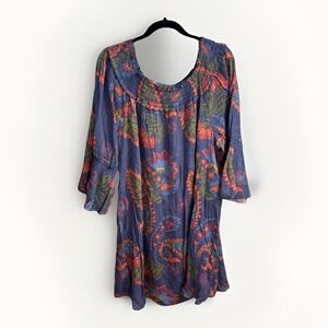 Mlle Gabrielle | Tropical Floral Dress Off Shoulder | Summer Vacation Plus 3X